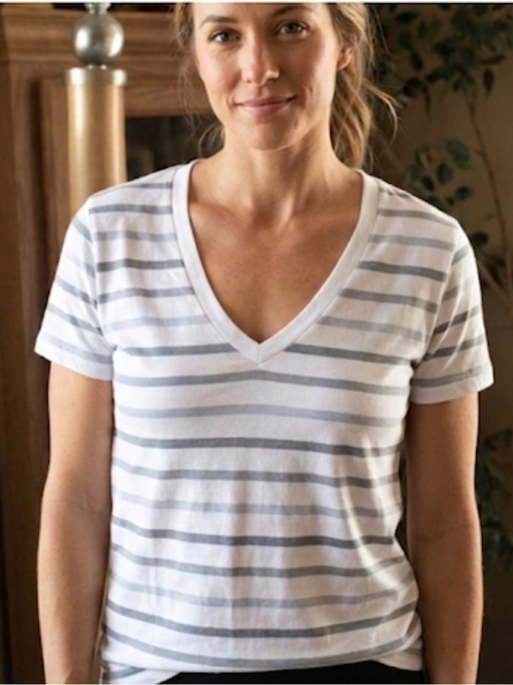 Chaser Striped Recycled Tee size Small runs oversized. New!